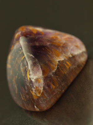 Tumbled Amethyst with Cacoxenite